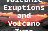 Volcanic Eruptions and Volcano Type. What is a volcano? A volcano is any place where gas, ash, or melted rock come out of the ground.