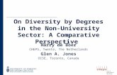 On Diversity by Degrees in the Non-University Sector: A Comparative Perspective Harry de Boer CHEPS, Twente, The Netherlands Glen A. Jones OISE, Toronto,