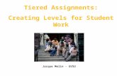 Tiered Assignments: Creating Levels for Student Work Jacque Melin - GVSU.