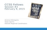 CCSS Fellows Session #3 February 9, 2015 Arianna DiGregorio Dawn Sparks ESD105 Regional Coordinators.