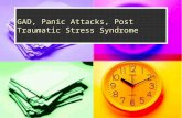 GAD, Panic Attacks, Post Traumatic Stress Syndrome.