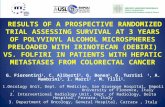 RESULTS OF A PROSPECTIVE RANDOMIZED TRIAL ASSESSING SURVIVAL AT 3 YEARS OF POLYVINYL ALCOHOL MICROSPHERES PRELOADED WITH IRINOTECAN (DEBIRI) VS. FOLFIRI.