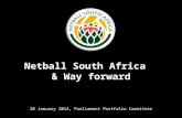 28 January 2014, Parliament Portfolio Committee Netball South Africa & Way forward.