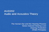 The Human Ear and the Hearing Process Noise Induced Hearing Loss Hearing Protection OH&S Principles AUD202 Audio and Acoustics Theory.