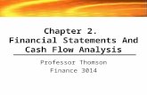 Chapter 2. Financial Statements And Cash Flow Analysis Professor Thomson Finance 3014.