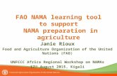 FAO NAMA learning tool to support NAMA preparation in agriculture Janie Rioux Food and Agriculture Organization of the United Nations (FAO) UNFCCC Africa.