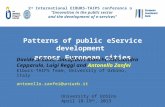 1 2 nd International EIBURS-TAIPS conference on: “Innovation in the public sector and the development of e-services” Patterns of public eService development.