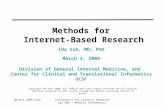 March 3, 2009: I. SimInformatics for Clinical Research Epi 206 – Medical Informatics Ida Sim, MD, PhD March 3, 2009 Division of General Internal Medicine,