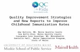 Quality Improvement Strategies and New Reports to Improve Childhood Immunization Rates Amy Belisle, MD, Maine Quality Counts Sue Butts-Dion, Maine Quality.