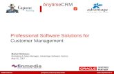 CRM Solutions prospect | convert | sale | retain  AnytimeCRM Marian Stirbescu Marketing & Sales Manager, Advantage Software Factory May.