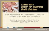 From Engagement to Commitment: Creating Systems that Work for Consumers Learning Community Regional Meeting Engagement Presentation and Group Discussion.
