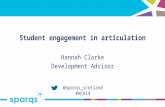 @sparqs_scotland #AFA14 Student engagement in articulation Hannah Clarke Development Advisor.