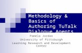 Click to edit the title text format Methodology & Basics of Authoring TuTalk Dialogue Agents Pamela Jordan University of Pittsburgh Learning Research and.