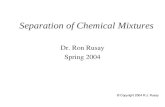 Separation of Chemical Mixtures Dr. Ron Rusay Spring 2004 © Copyright 2004 R.J. Rusay.