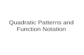 Quadratic Patterns and Function Notation. Linear Function Probes Which graph has a slope of 1/3?