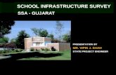 SCHOOL INFRASTRUCTURE SURVEY SSA - GUJARAT PRESENTATION BY MR. VIPIN J. SHAH STATE PROJECT ENGINEER.