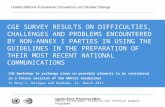 Firstname Lastname, Job Title CGE SURVEY RESULTS ON DIFFICULTIES, CHALLENGES AND PROBLEMS ENCOUNTERED BY NON-ANNEX I PARTIES IN USING THE GUIDELINES IN.
