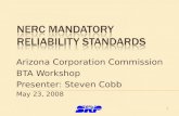 1 Arizona Corporation Commission BTA Workshop Presenter: Steven Cobb May 23, 2008.