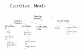 Cardiac Meds Cardiac Output Stroke VolumeHeart Rate Meds Sympathetic Stimulation AfterloadPreload Contractility X = PVR Viscosity Aortic Impedance Venous.