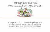 Organizational Feasibility Analysis Part I Chapter 5: Developing an Effective Business Model Modified from Barringer and Ireland (2006)