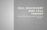 The cell is the basic unit of all living things….