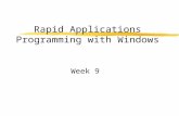 Rapid Applications Programming with Windows Week 9.