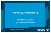 University of Wollongong EQUELLA Implementation using a replicated datastore 1.