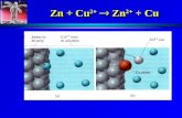 1 Zn + Cu 2 +  Zn 2 + + Cu. 2 Applied Electrochemistry  Voltaic (or galvanic) cells: spontaneous redox reaction  electricity (or electrical work)redox.