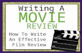 © Presto Plans Writing A MOVIE REVIEW How To Write An Effective Film Review.