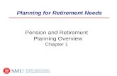 Planning for Retirement Needs Pension and Retirement Planning Overview Chapter 1.