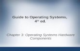 Guide to Operating Systems, 4 th ed. Chapter 3: Operating Systems Hardware Components.