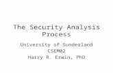 The Security Analysis Process University of Sunderland CSEM02 Harry R. Erwin, PhD.
