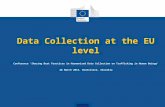 Data Collection at the EU level Conference ‘Sharing Best Practices in Harmonised Data Collection on Trafficking in Human Beings’ 26 March 2013, Bratislava,