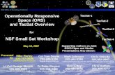 Operationally Responsive Space (ORS) and TacSat Overview for NSF Small Sat Workshop May 16, 2007 OSD Office of Secretary of Defense Mike Hurley 202-767-0528.