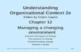 12.1 Capon: Understanding Organisational Context 2nd edition © Pearson Education 2004 Understanding Organisational Context 2e Slides by Claire Capon Chapter.