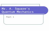 Mr. A. Square’s Quantum Mechanics Part 1. Bound States in 1 Dimension.