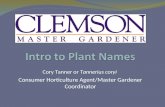 Cory Tanner or Tannerius coryi Consumer Horticulture Agent/Master Gardener Coordinator.