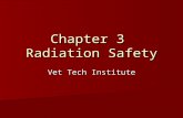 Chapter 3 Radiation Safety Vet Tech Institute. Radiation should be respected not Feared! Safety is Always important! Safety is Always important! Stray.