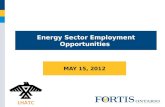 Energy Sector Employment Opportunities M AY 15, 2012.