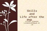 Skills and Life after the PhD Lilian Simones Lsimones01@qub.ac.uk.