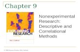 © 2009 Pearson Prentice Hall, Salkind. Chapter 9 Nonexperimental Research: Descriptive and Correlational Methods.