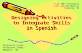 Designing Activities to Integrate Skills in Spanish Alejandra Lejwa Hutchison School Memphis, TN TFLTA 2007 Conference Cool Springs Marriot Franklin, TN.