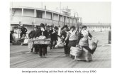 Immigrants arriving at the Port of New York, circa 1900.