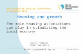 Www.nhh.org.uk Hertfordshire Housing Conference 9 November 2012 Housing and growth The role housing associations can play in stimulating the local economy.