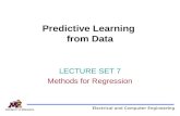 111 Predictive Learning from Data Electrical and Computer Engineering LECTURE SET 7 Methods for Regression.