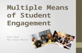 Multiple Means of Student Engagement Dave Kaus Amy Chase Martin.
