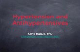 Hypertension and Antihypertensives Chris Hague, PhD chague@u.washington.edu.