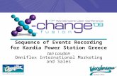 Sequence of Events Recording for Kardia Power Station Greece Ian Loudon Omniflex International Marketing and Sales.