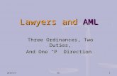 2010/3/3DOJ1 Lawyers and AML Three Ordinances, Two Duties, And One “ P ” Direction.