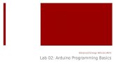Lab 02: Arduino Programming Basics Advanced Energy Vehicle (AEV)